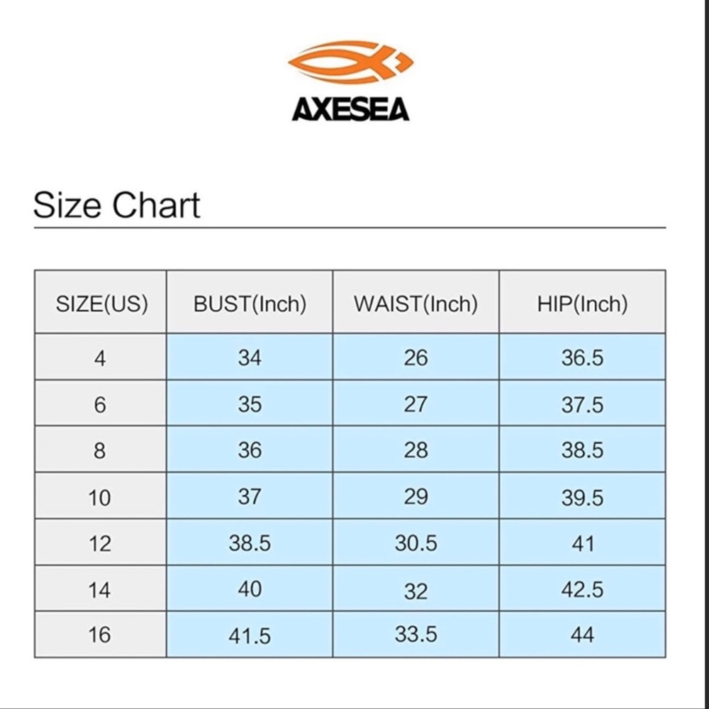 🆕 AXESEA L/S Rash Guard One Piece 12 - Picture 6 of 6